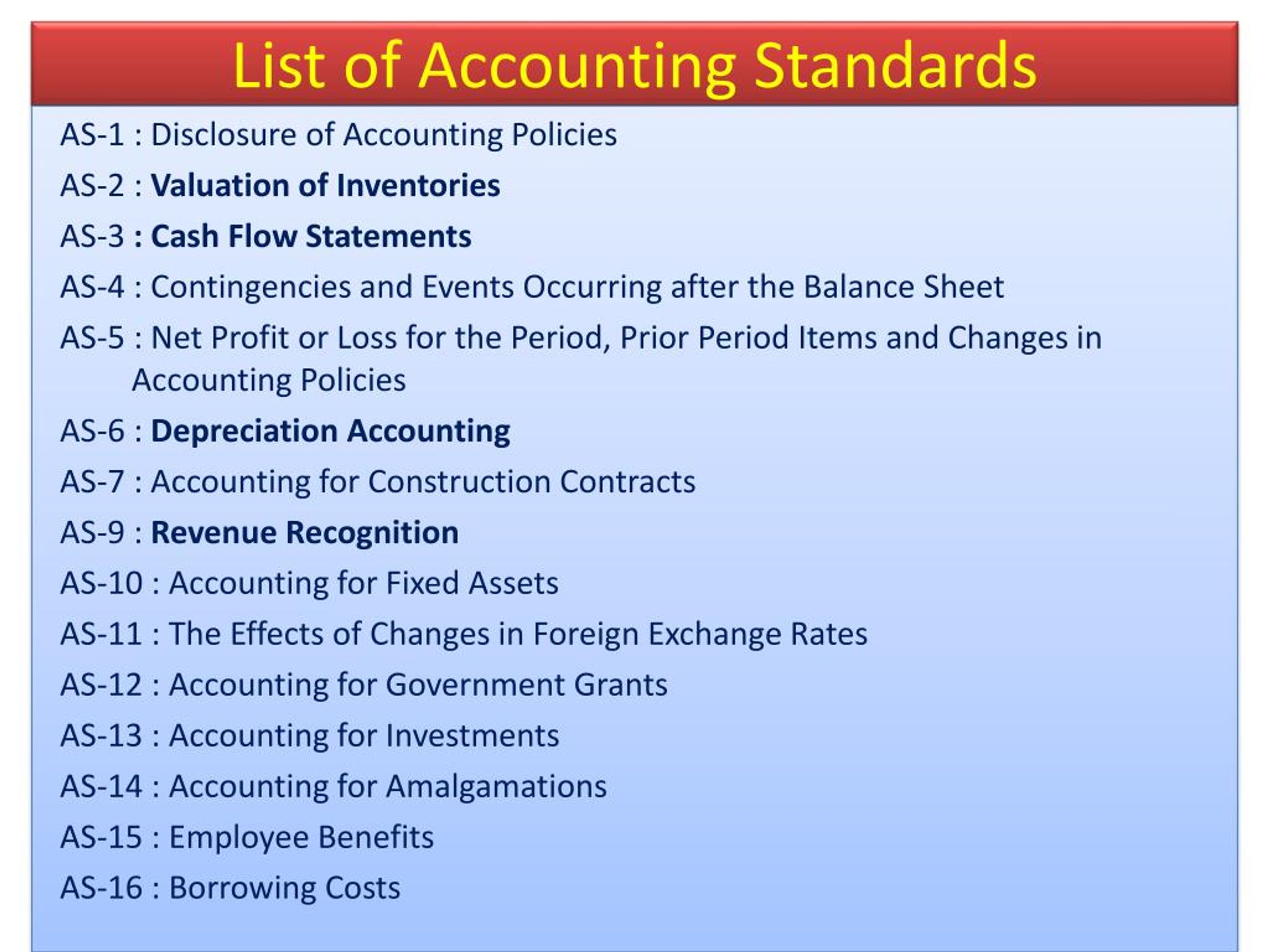 PPT - Accounting Standards PowerPoint Presentation, free download - ID