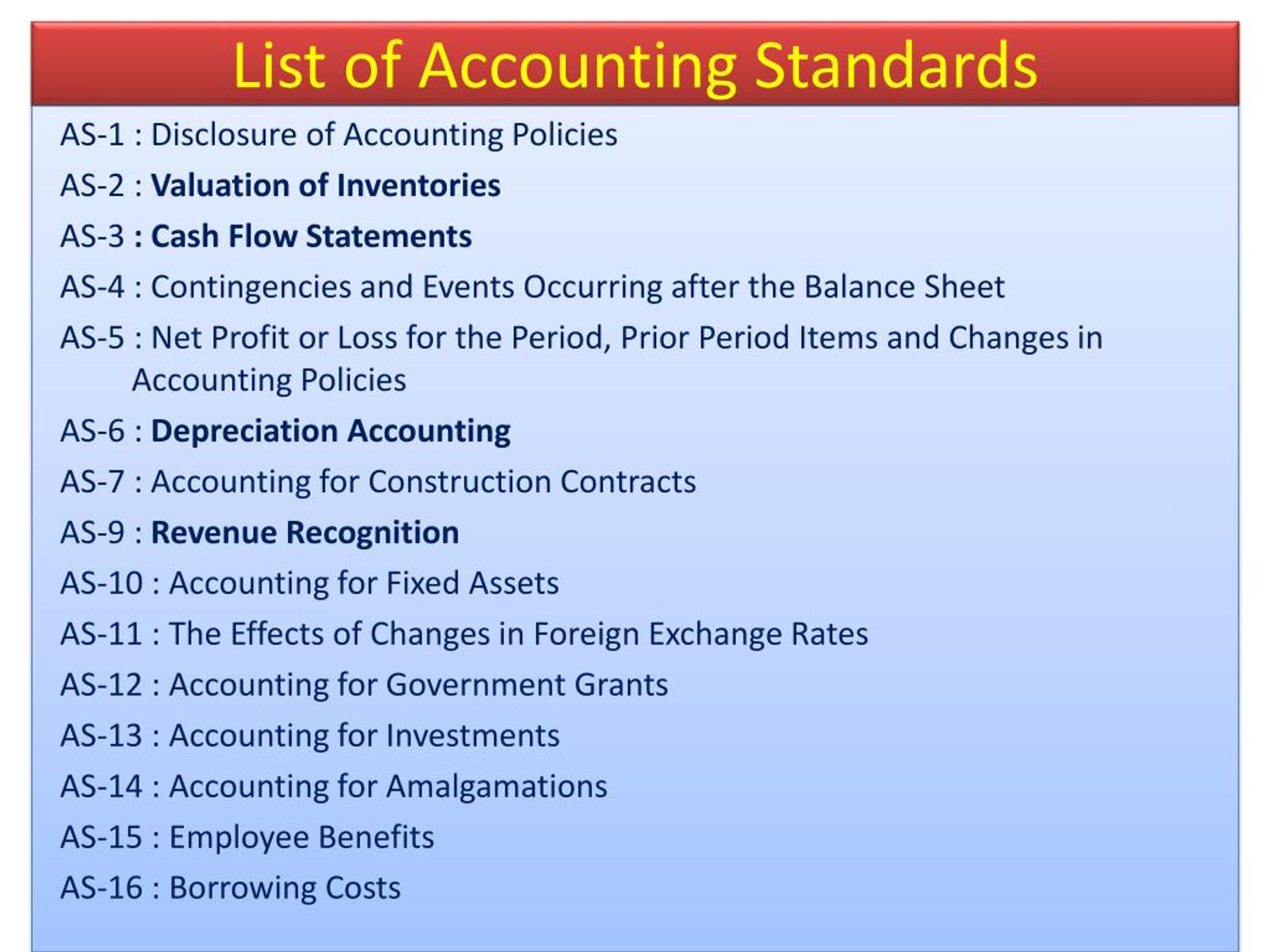 PPT Accounting Standards PowerPoint Presentation, free download ID