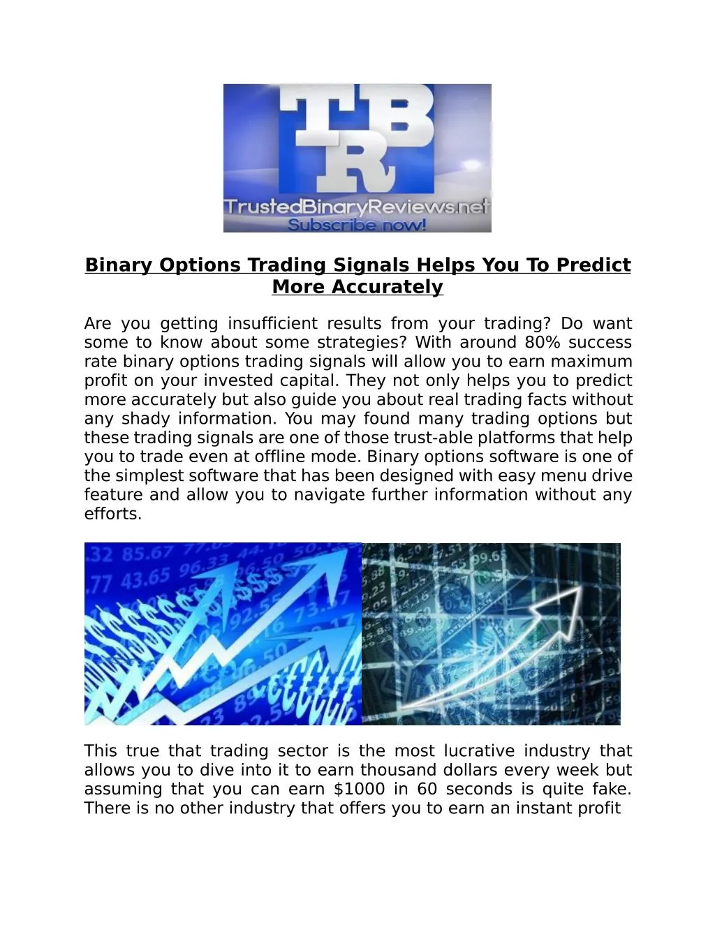 binary options signals reviews