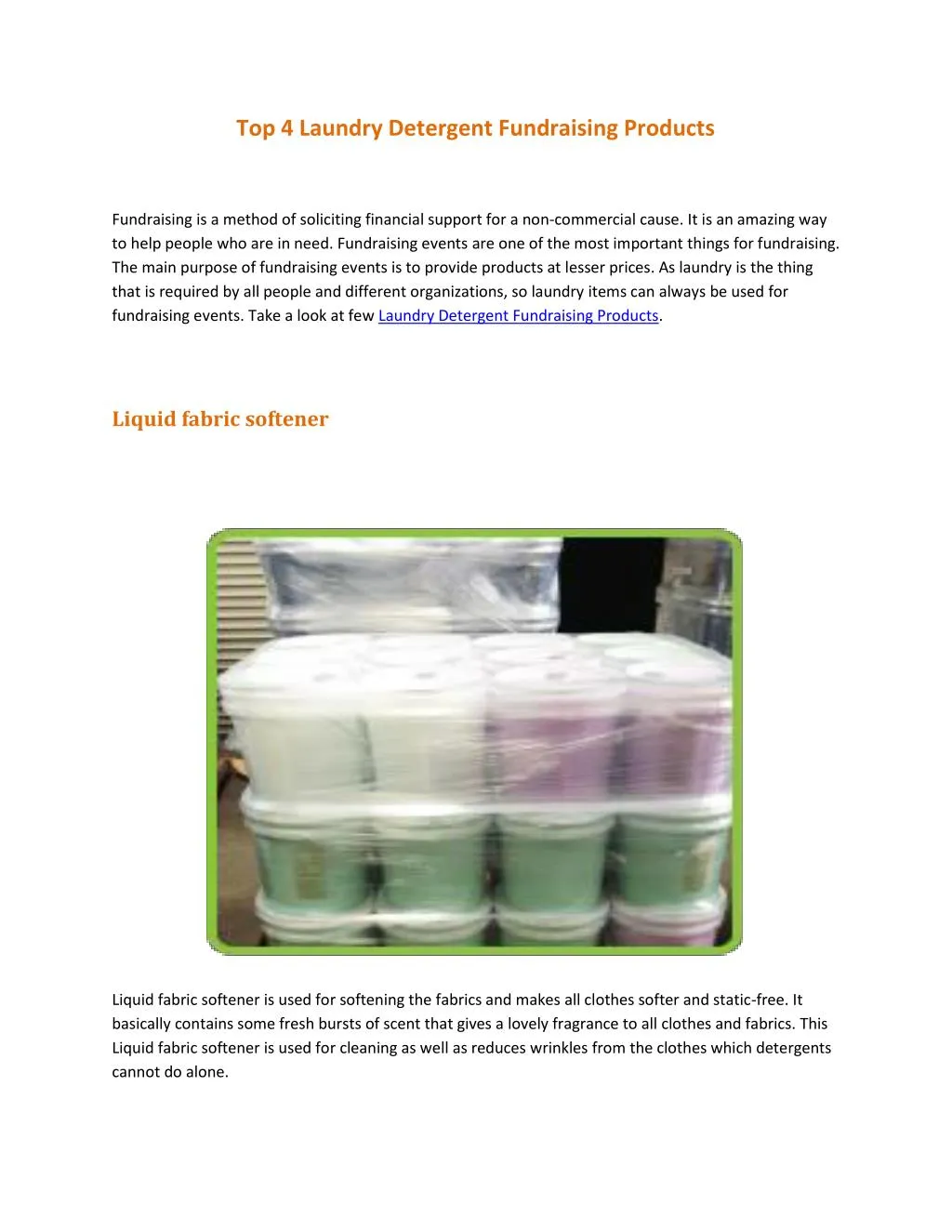 PPT Top 4 Laundry Detergent Fundraising Products PowerPoint