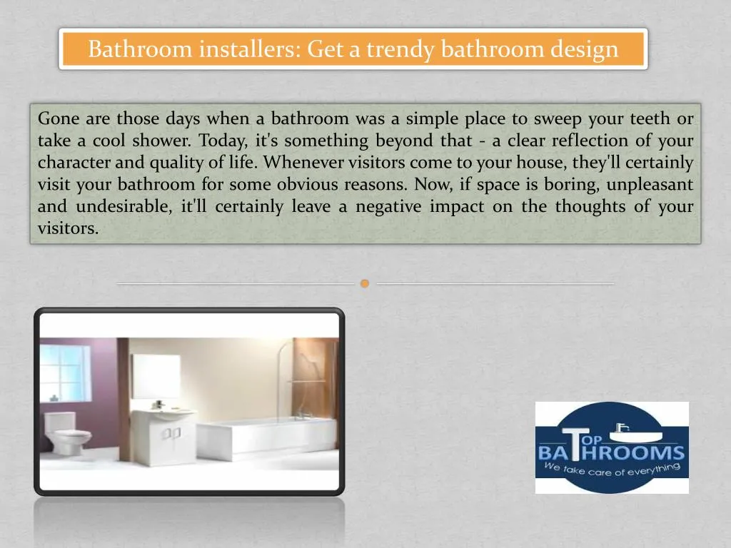 PPT - Bathroom Installers: Get A Trendy Bathroom Design PowerPoint ...