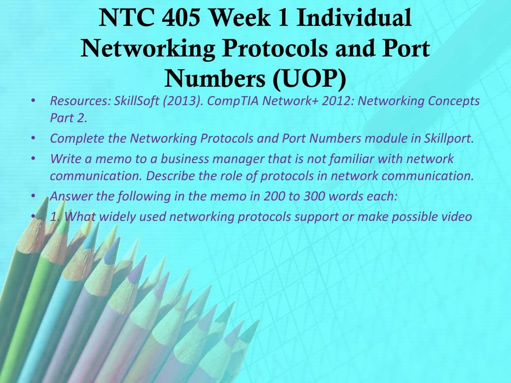 ntc 405 week 4 ntc 405 week 4