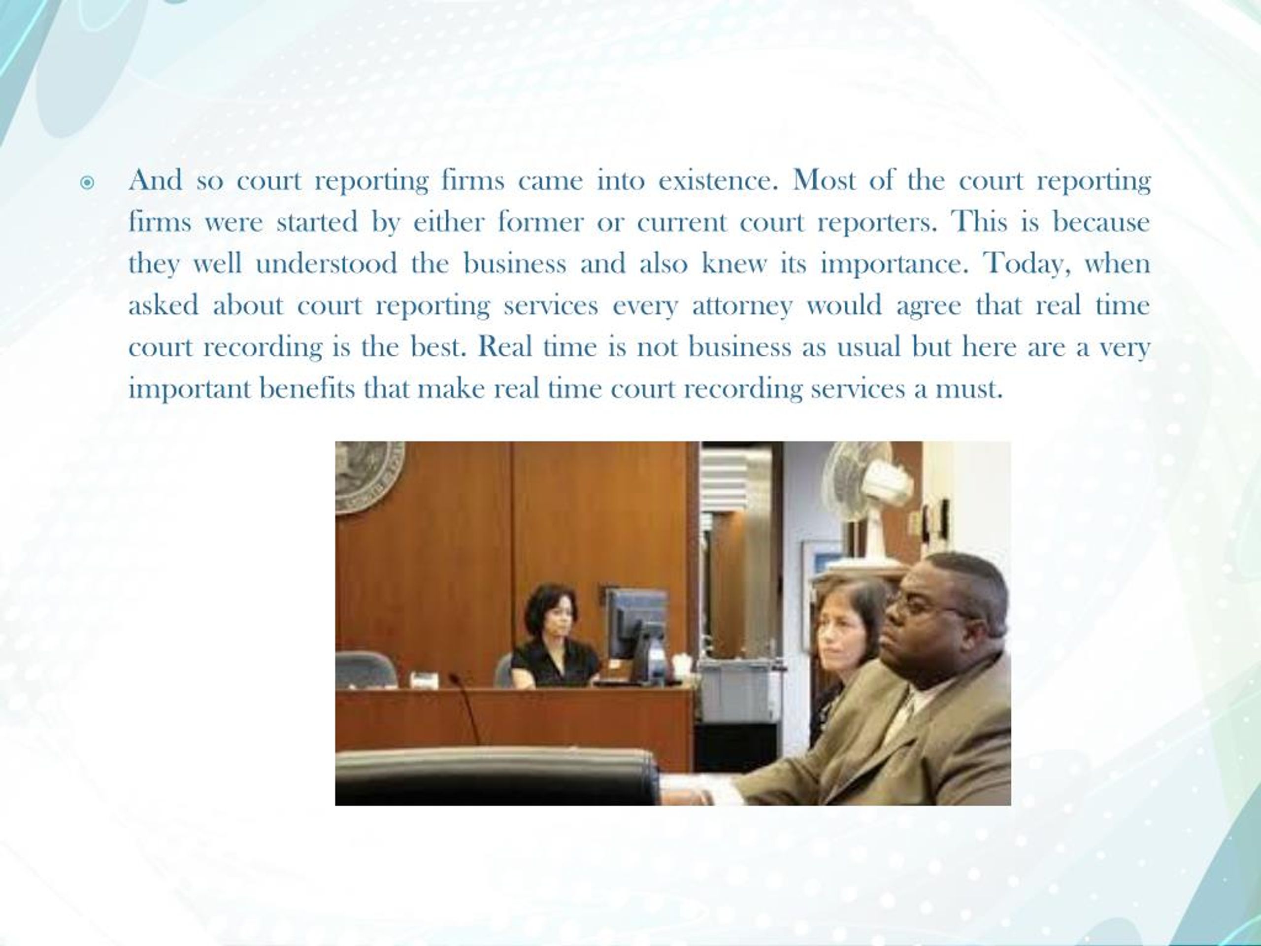 PPT Things To Know About Professional Court Reporting Services