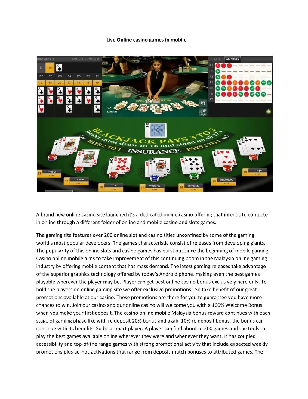 PPT - Live Online casino games in mobile PowerPoint Presentation, free ...