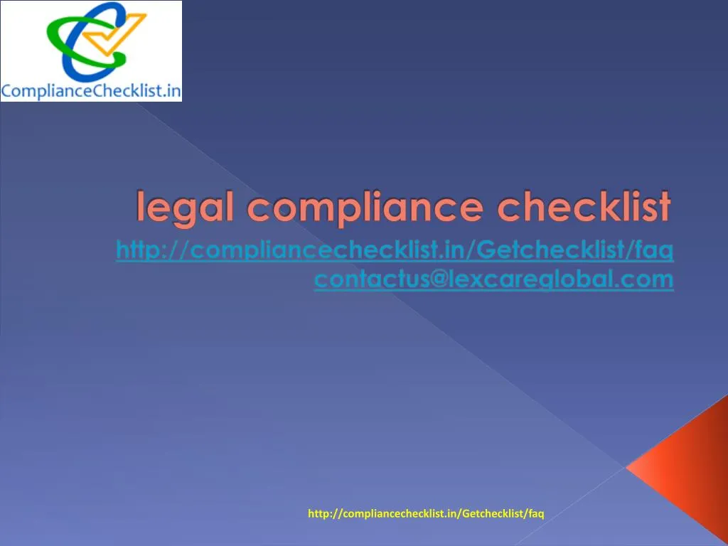 legal compliance checklist n.