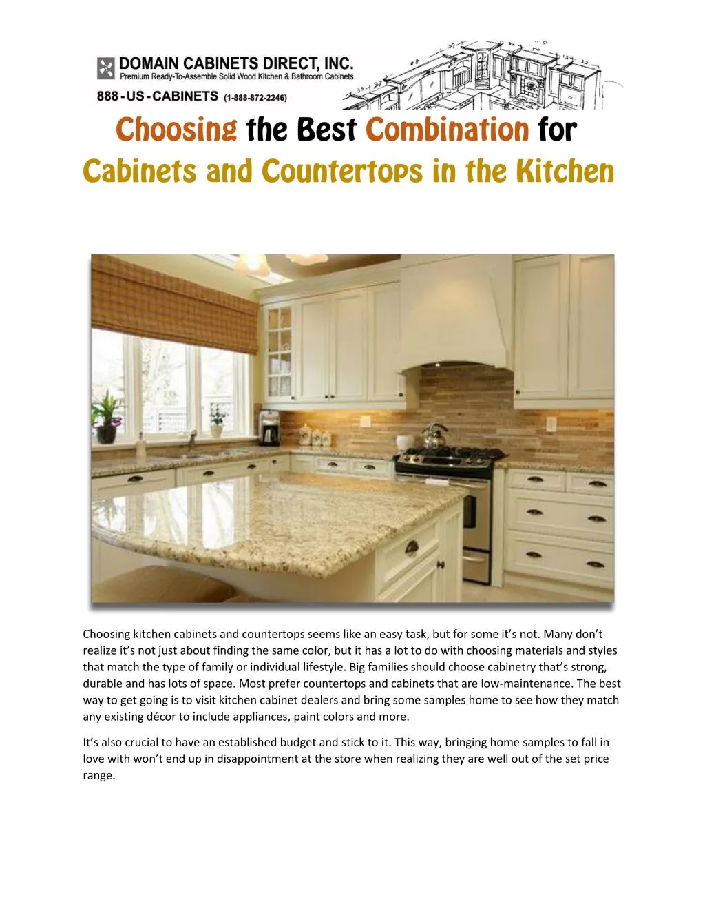 Ppt Choosing The Best Combination For Cabinets And Countertops In The Kitchen Powerpoint 5633