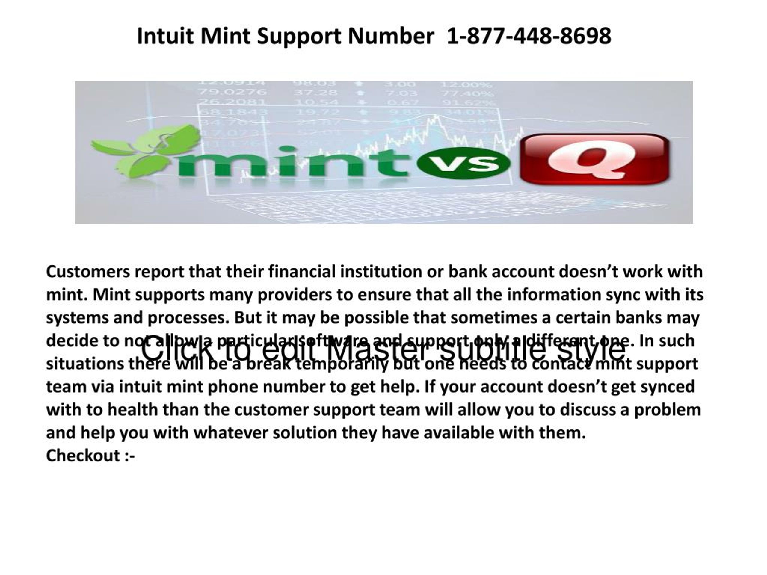 mint intuit password issues