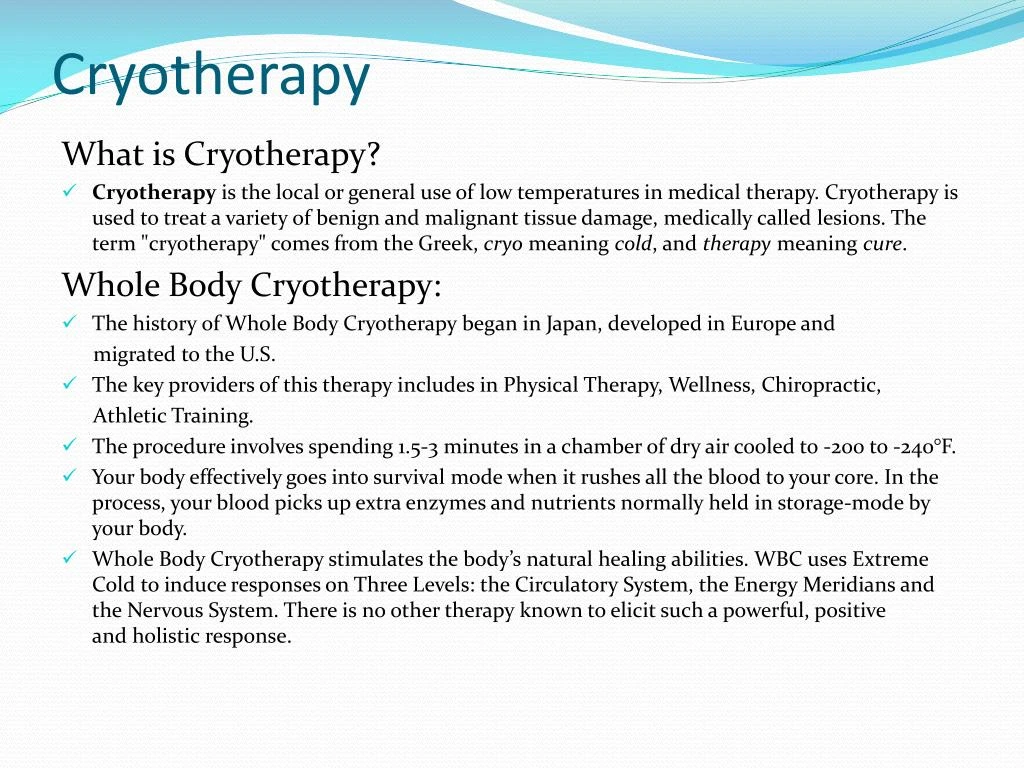 Ppt Cryotherapy Dallas Absolute Zero Cryo Powerpoint Presentation Id 7348951