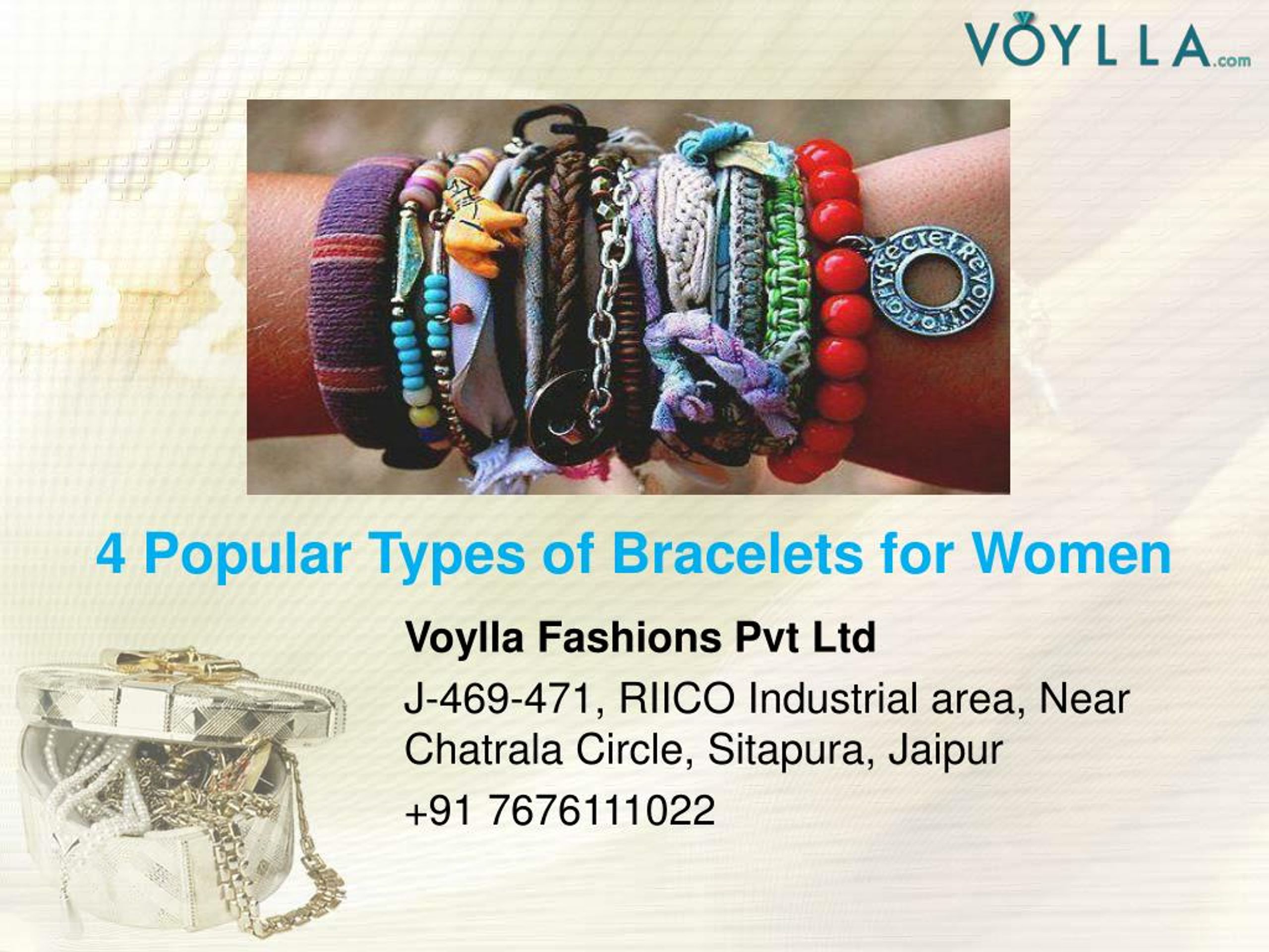 Buy Voylla Sparkling Elegance Silver Plated Blue CZ Studded Bracelet online