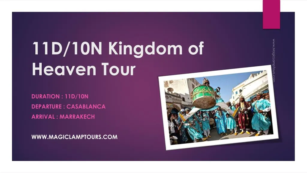 11d 10n kingdom of heaven tour n.