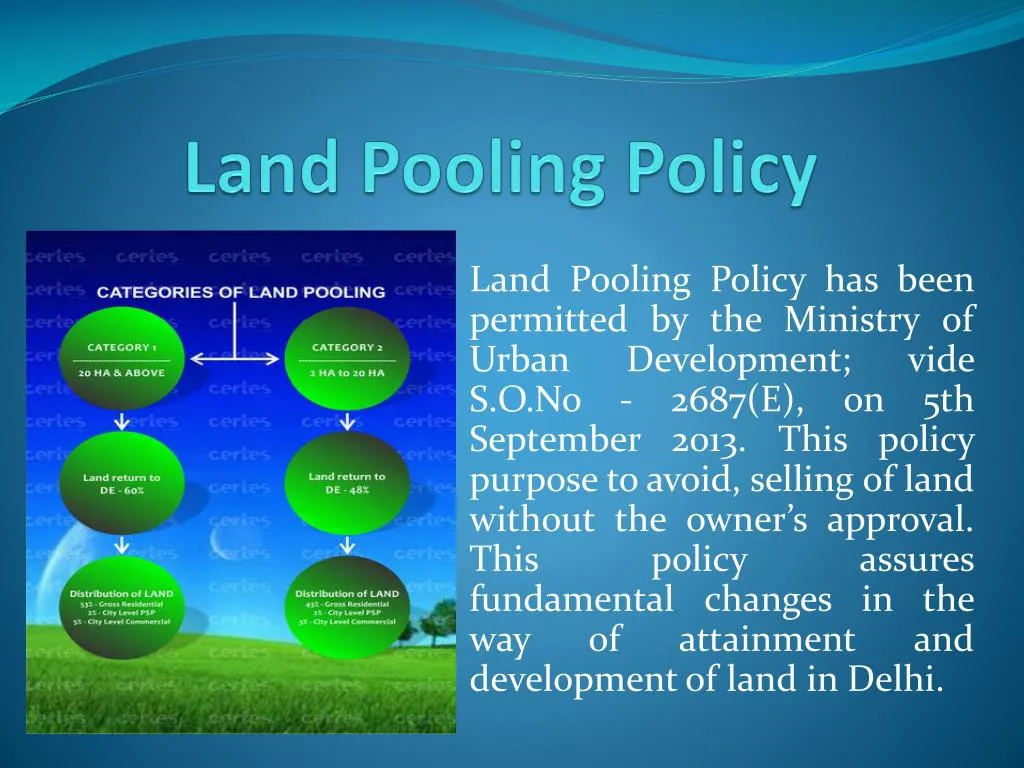 land pooling policy n.