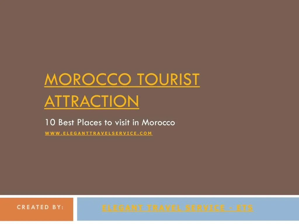 morocco tourism ppt