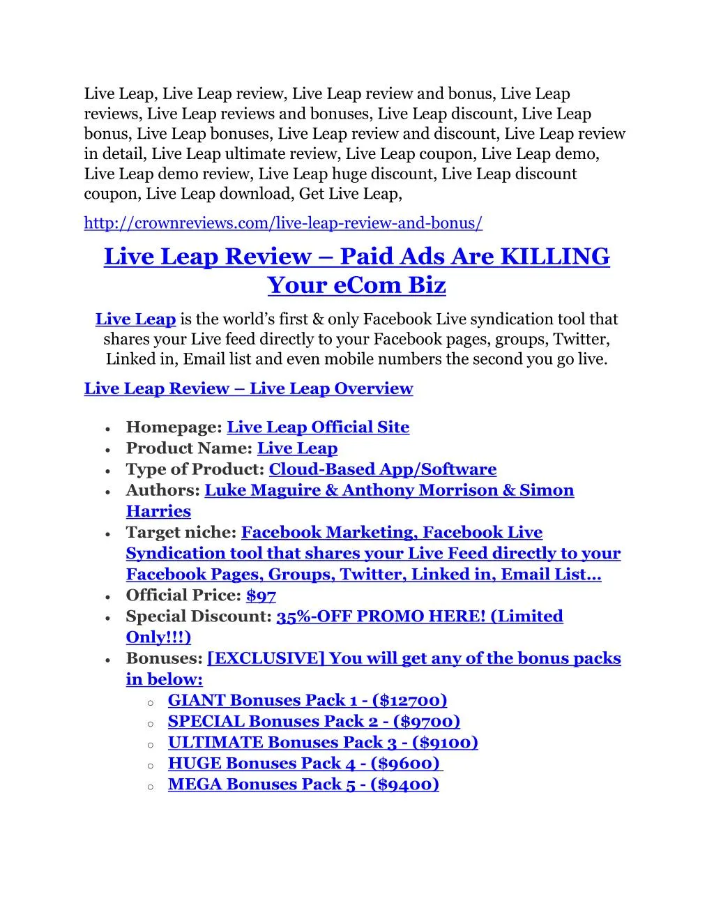 live leap download