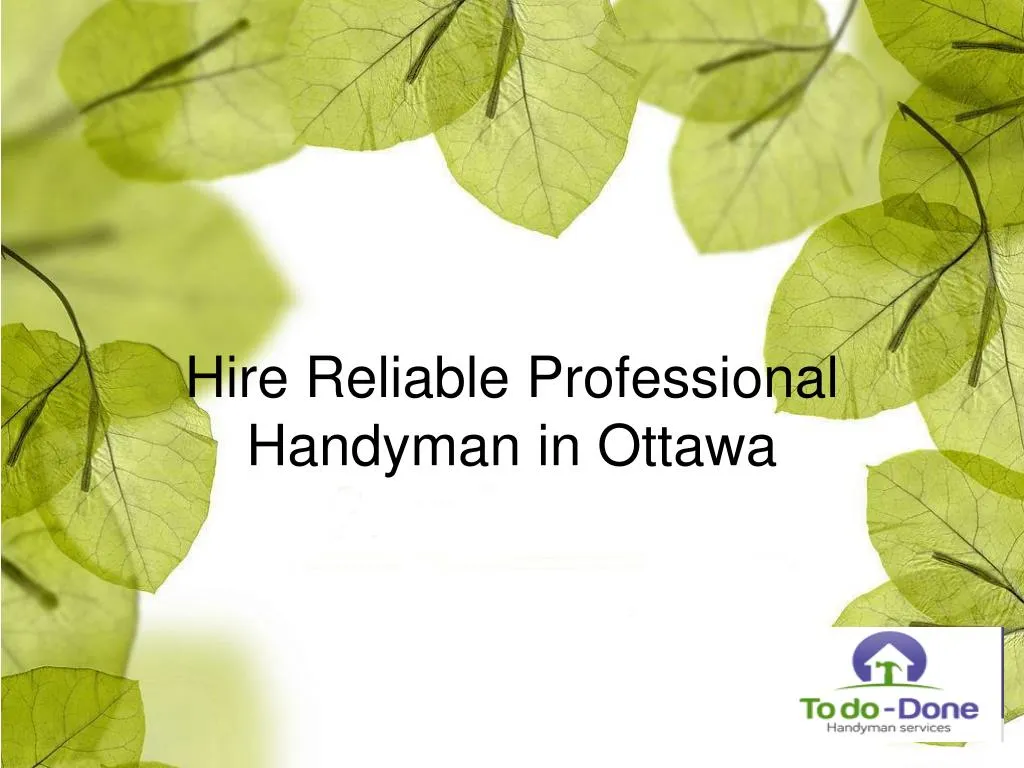 hire reliable professional handyman in ottawa n.