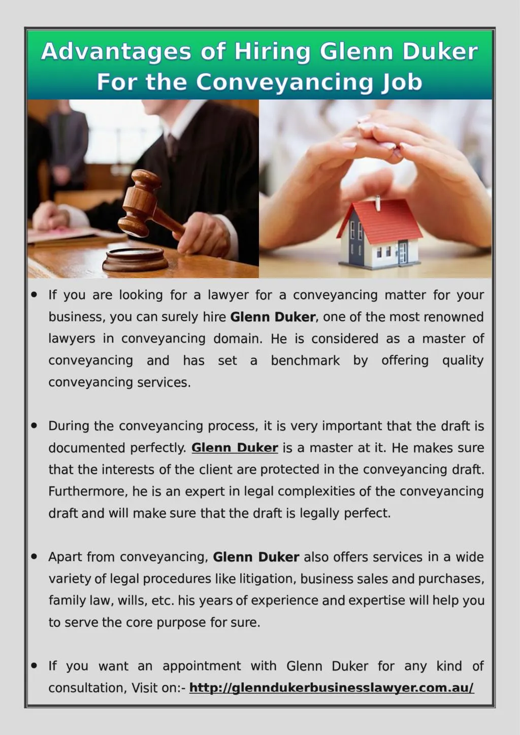 PPT Advantages of hiring Glenn Duker for the conveyancing job