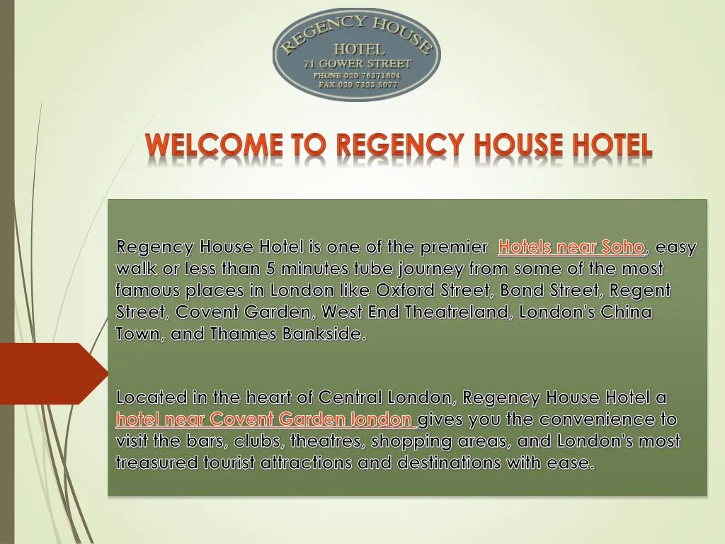 welcome to regency house hotel n.