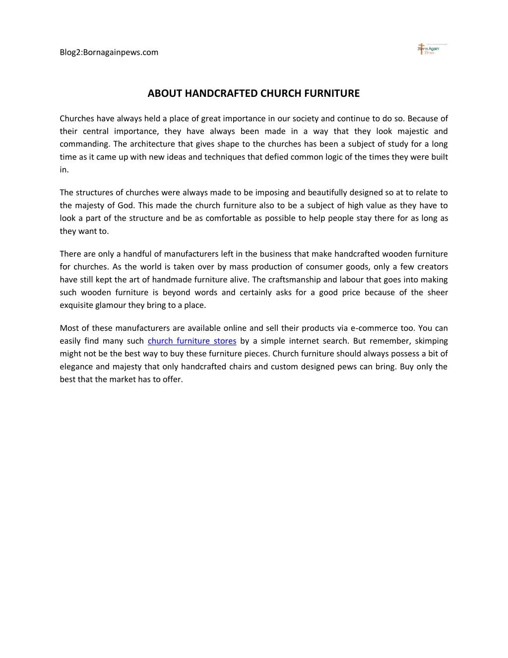 Ppt About Handcrafted Church Furniture Powerpoint Presentation