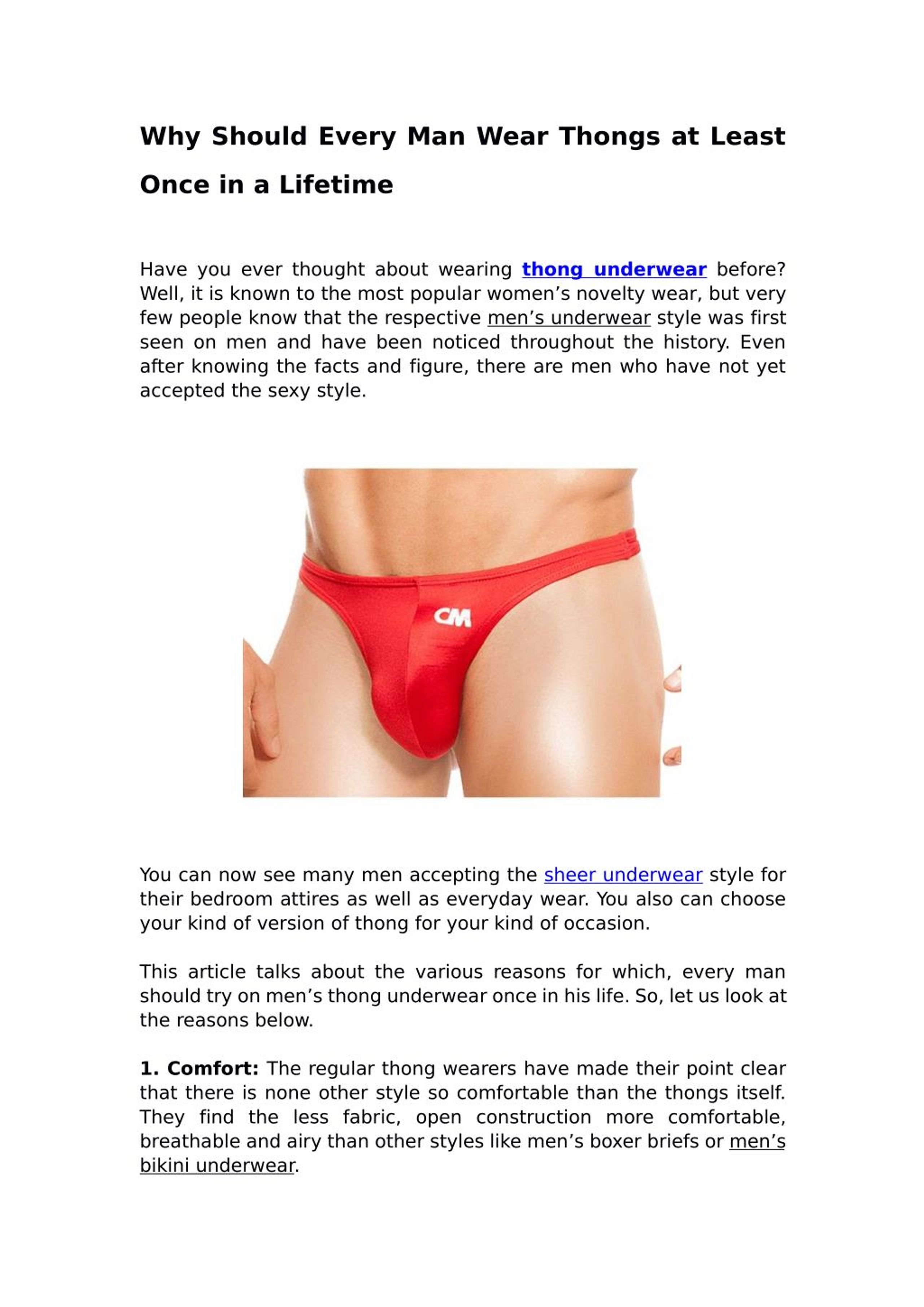 Underwear Women Want Men To Wear –