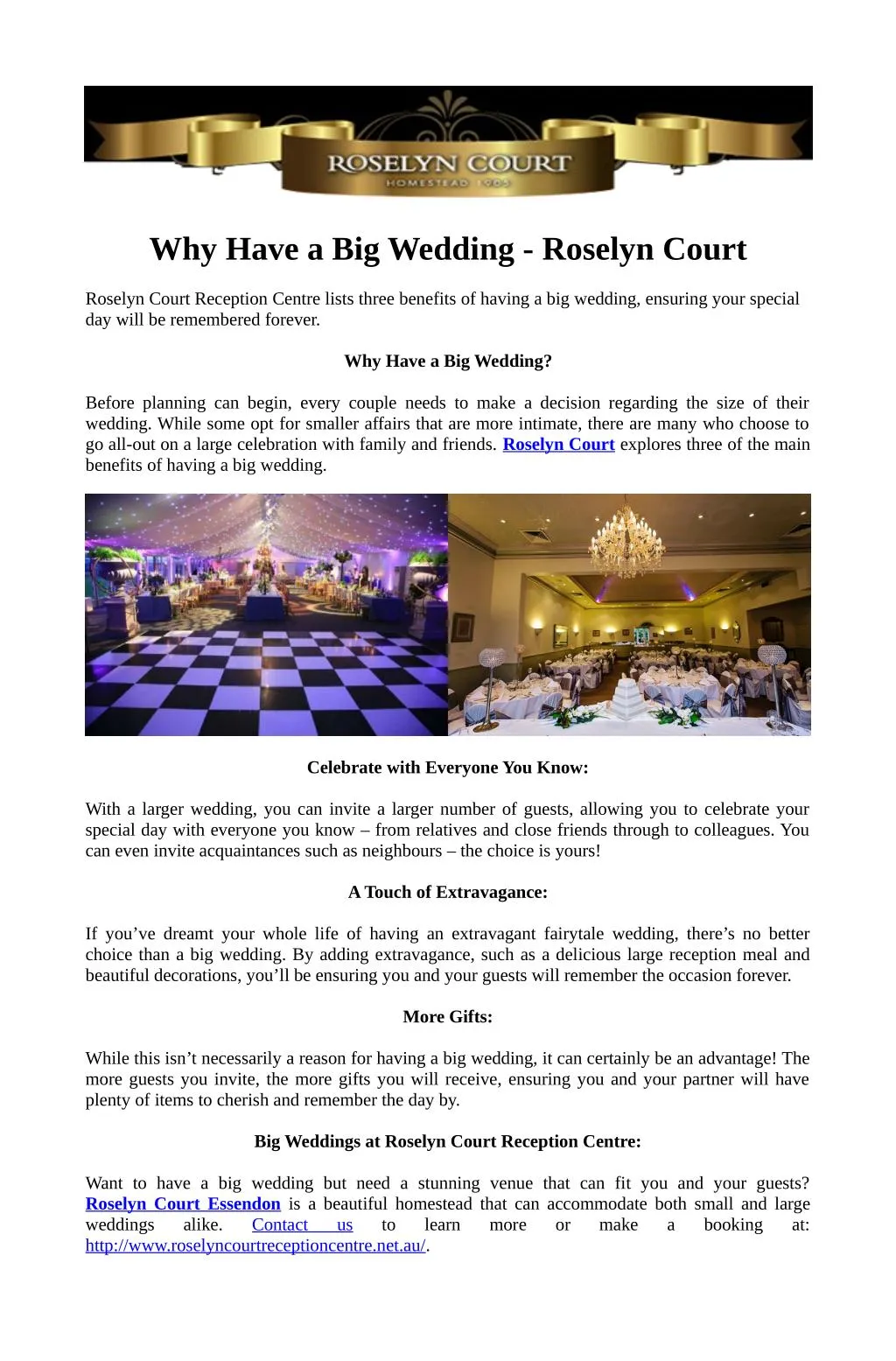 Ppt Why Have A Big Wedding Roselyn Court Powerpoint