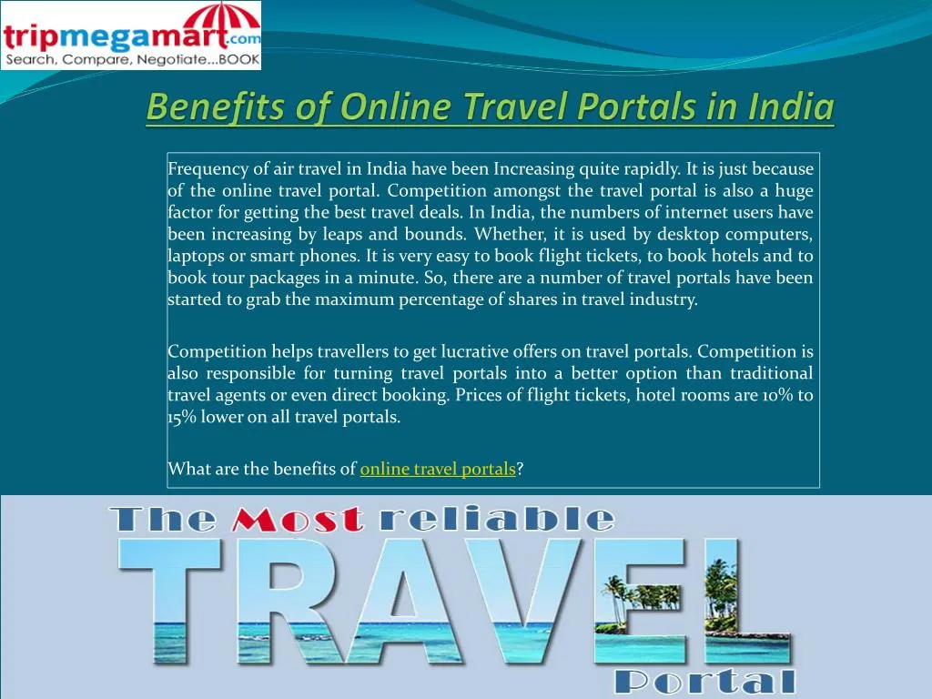 online travel portal benefits