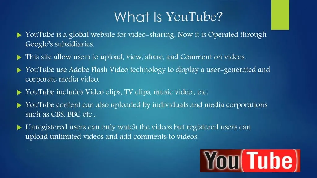 what kind of presentation is a youtube video presentation