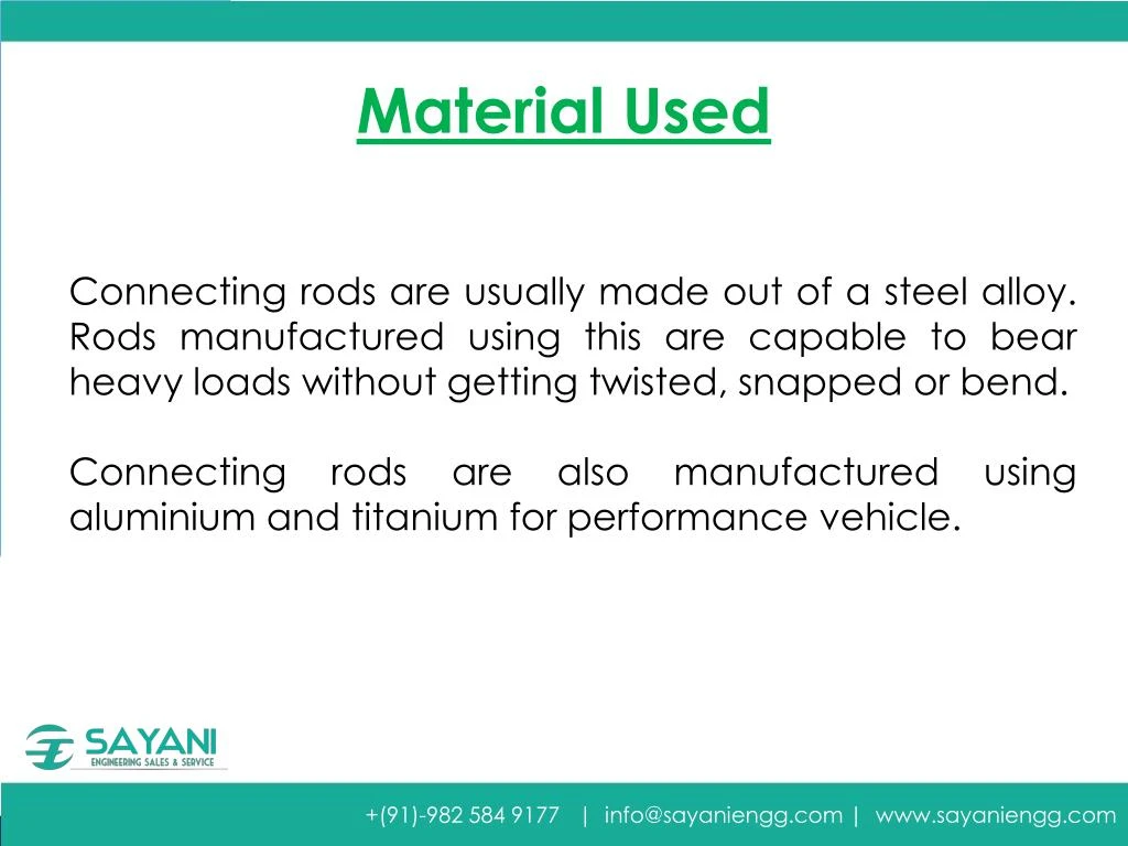 PPT Connecting Rod Suppliers PowerPoint Presentation ID7357923