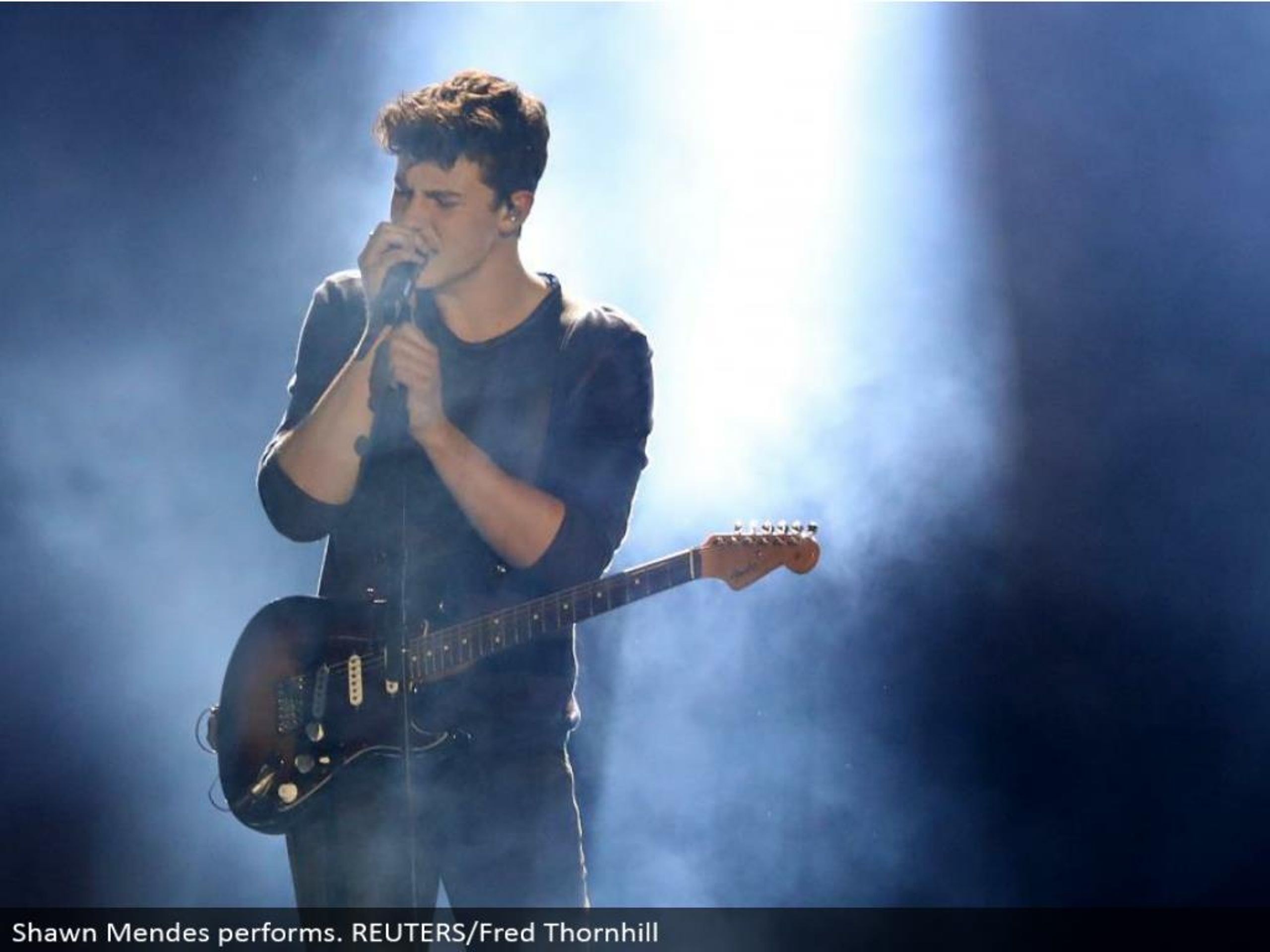 Shawn Mendes performs. 
