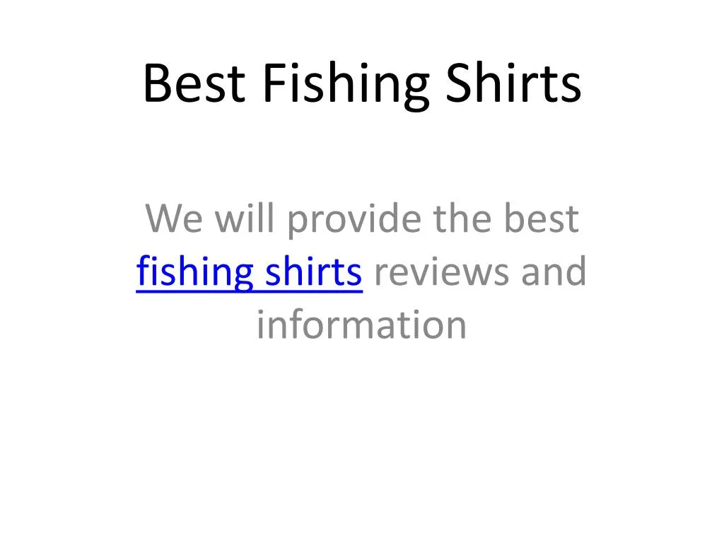 best fishing shirts n.