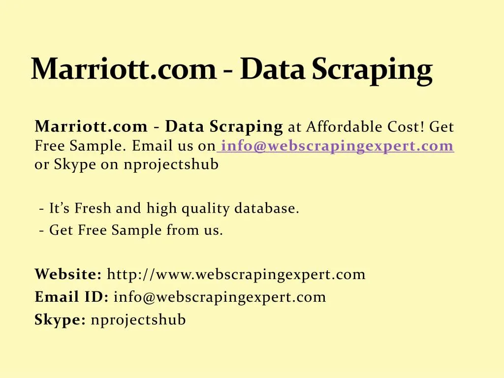 marriott com data scraping n.