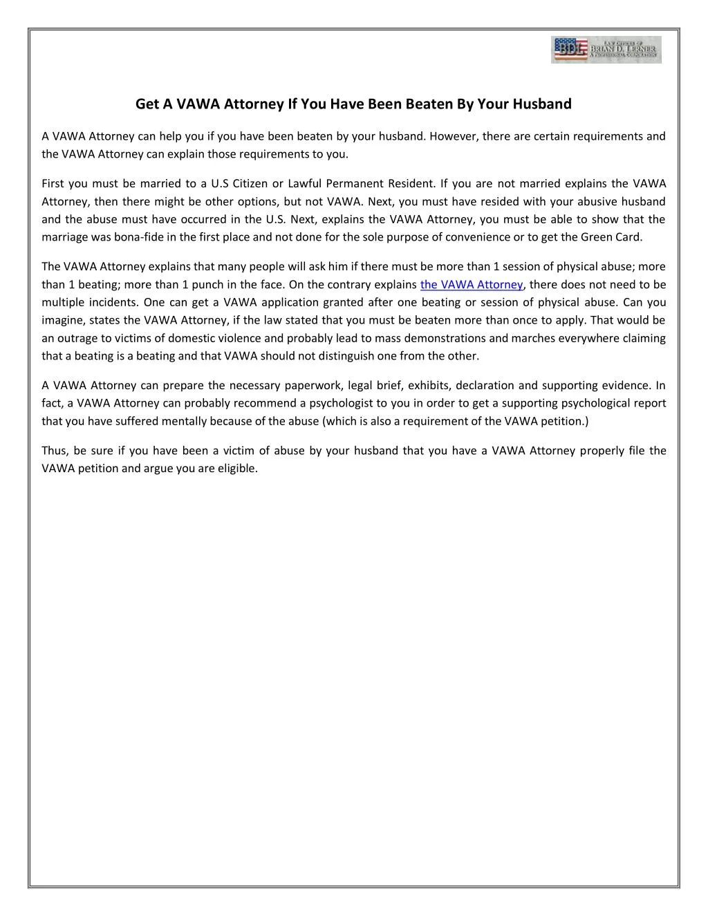 PPT Get A VAWA Attorney If You Have Been Beaten By Your Husband