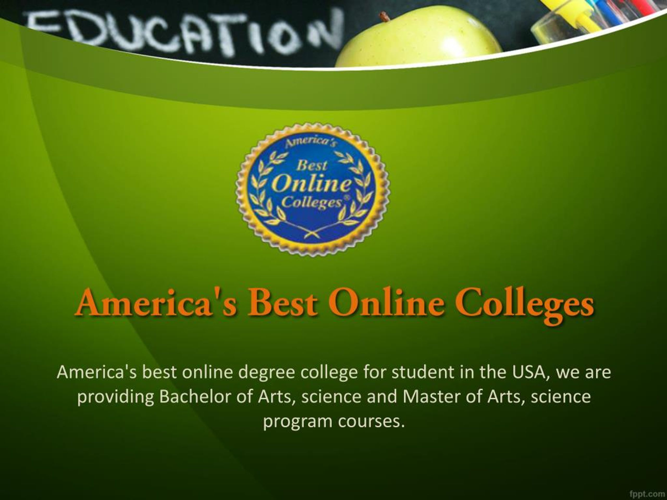Ppt Best Online Colleges In Usa Powerpoint Presentation Free
