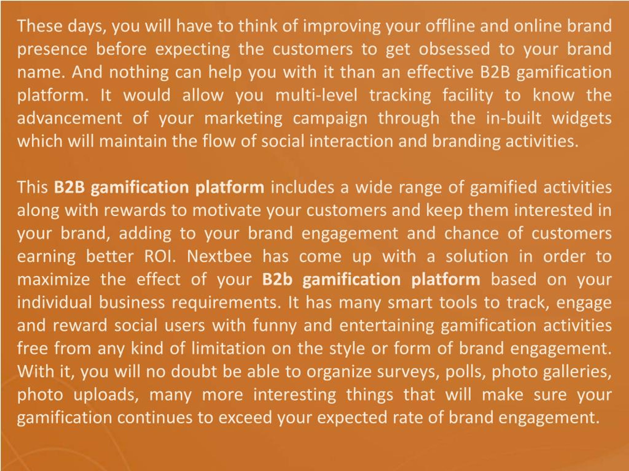 PPT - B2B Gamification Platform - Fun And Socially Interactive Tool For ...