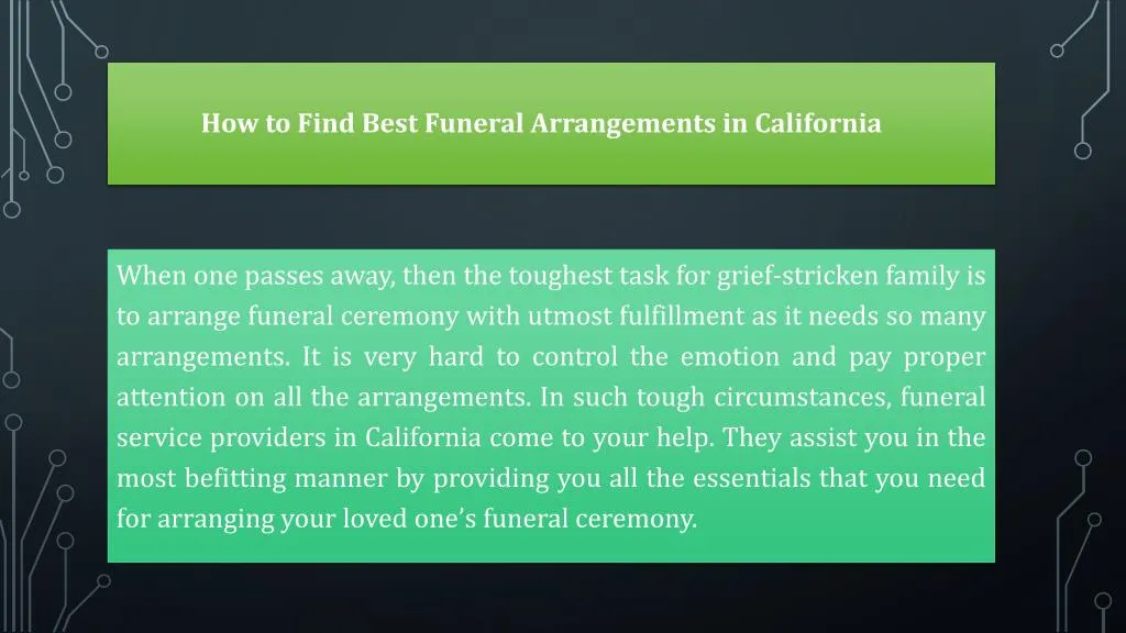 how to find best funeral arrangements in california n.