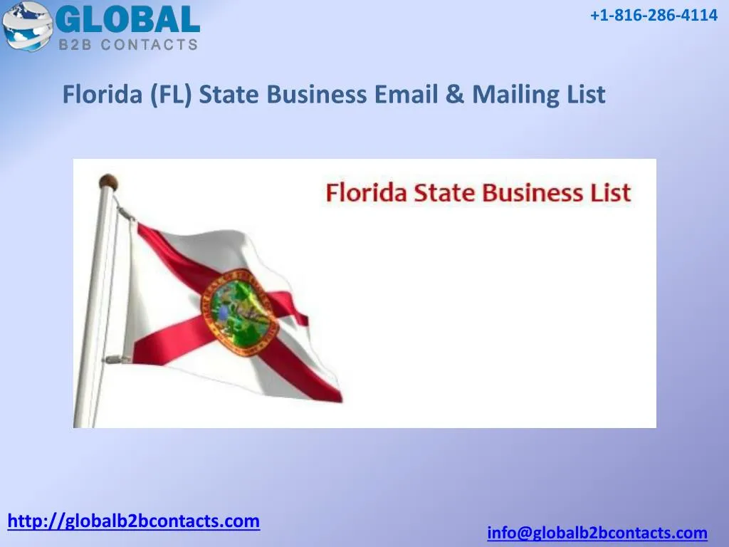 PPT Florida State Business Email & Mailing List PowerPoint