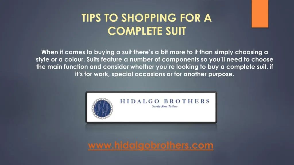 tips to shopping for a complete suit n.