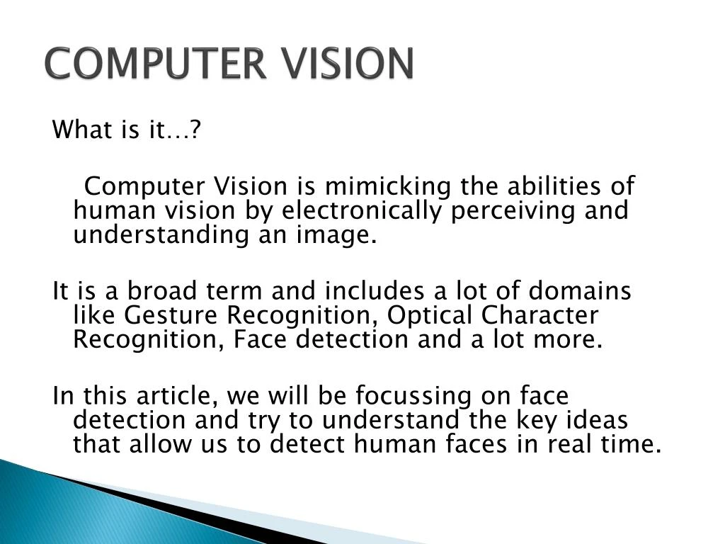 presentation on computer vision