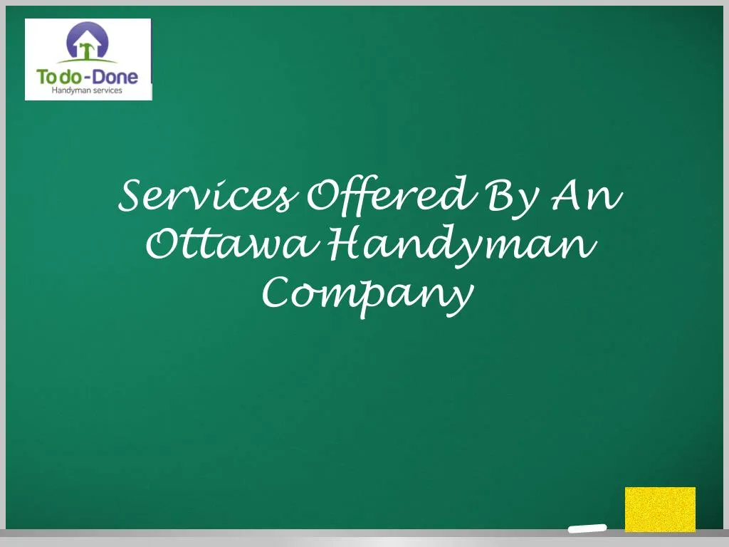 services offered by an ottawa handyman company n.