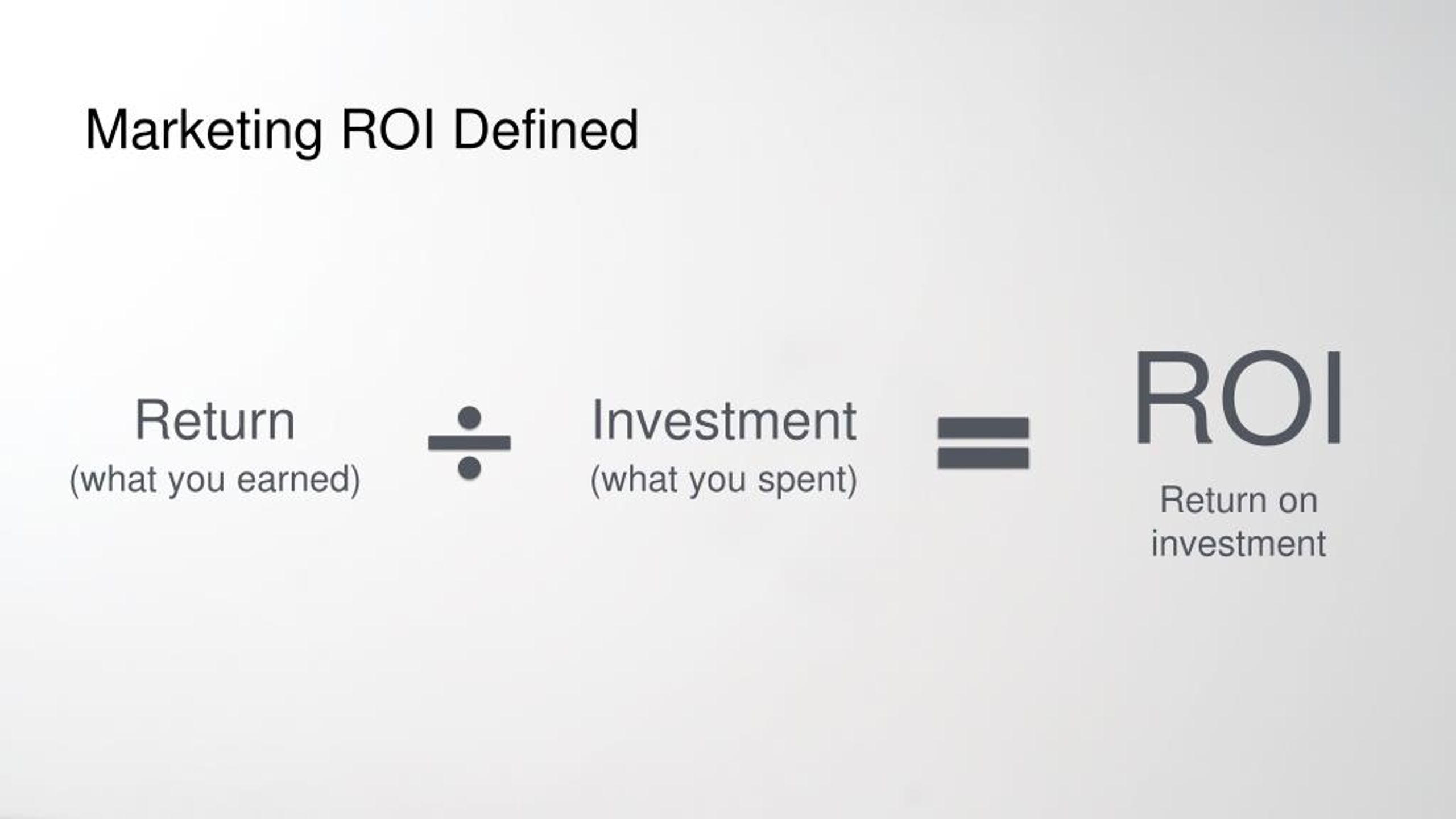 PPT B2B Marketing Math Solving for ROI PowerPoint Presentation, free