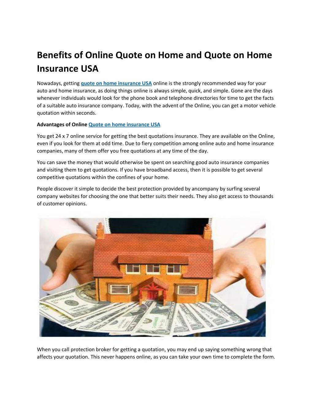 home insurance quick quotes