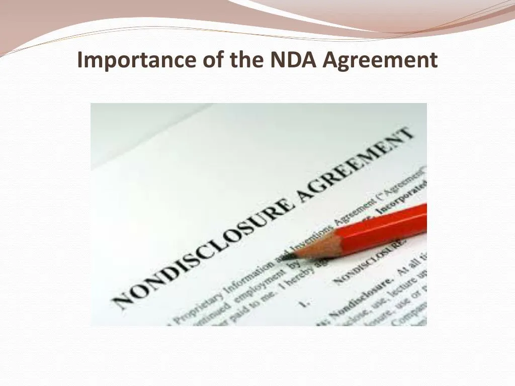 PPT - Importance of the NDA Agreement PowerPoint Presentation, free ...