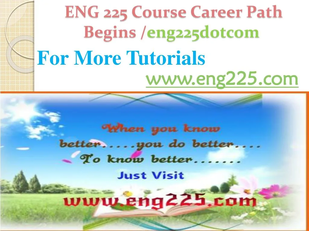 eng 225 course career path begins eng225dotcom n.
