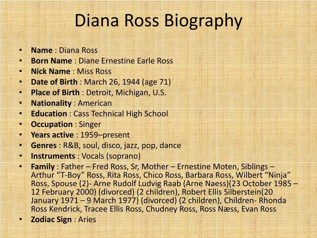 PPT - Diana Ross Biography | Biography of Diana Ross PowerPoint