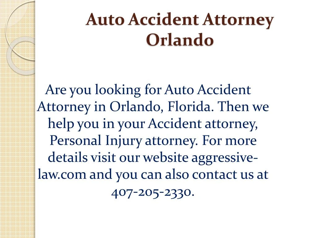 PPT  Car Injury Attorney Orlando PowerPoint Presentation  ID:7365765