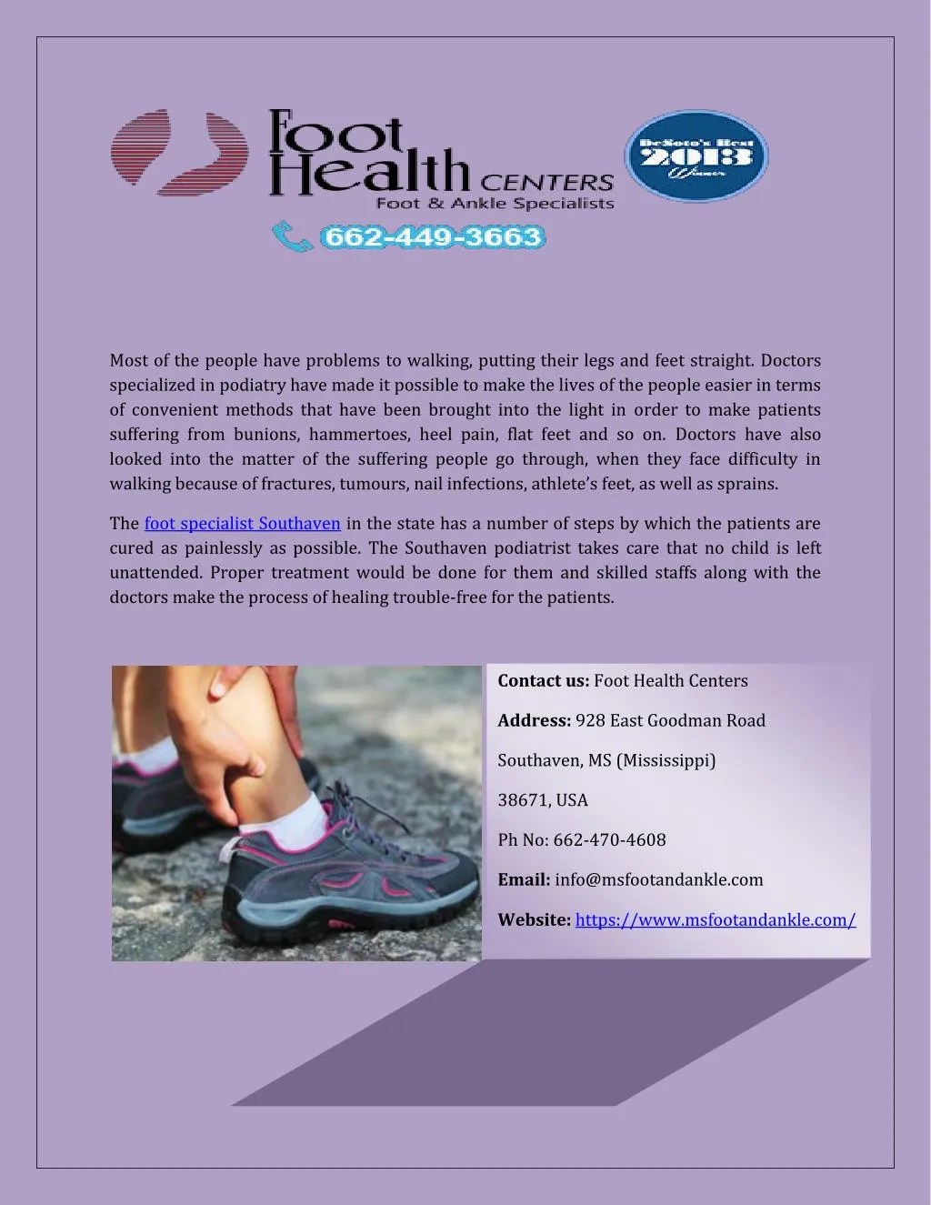 PPT Best Foot Specialists in Southaven PowerPoint Presentation, free