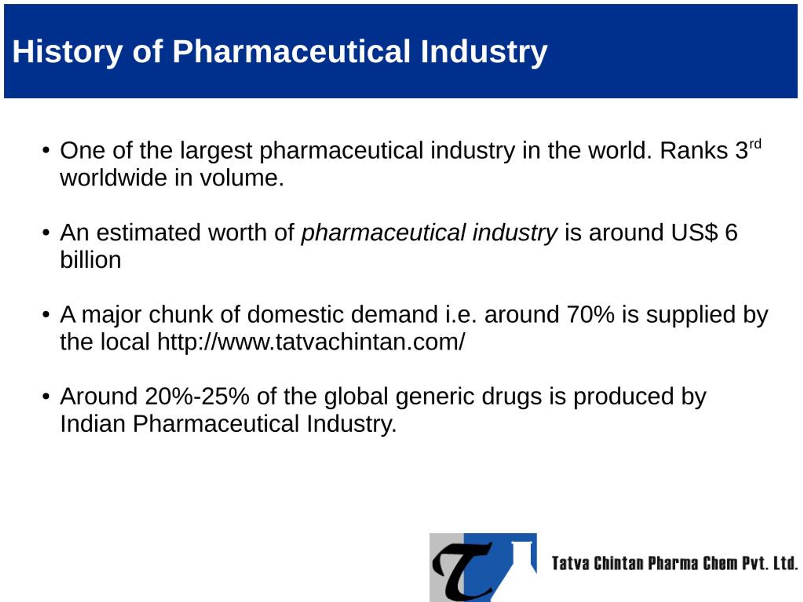 PPT Pharmaceutical Industry Role Significance In India PowerPoint 