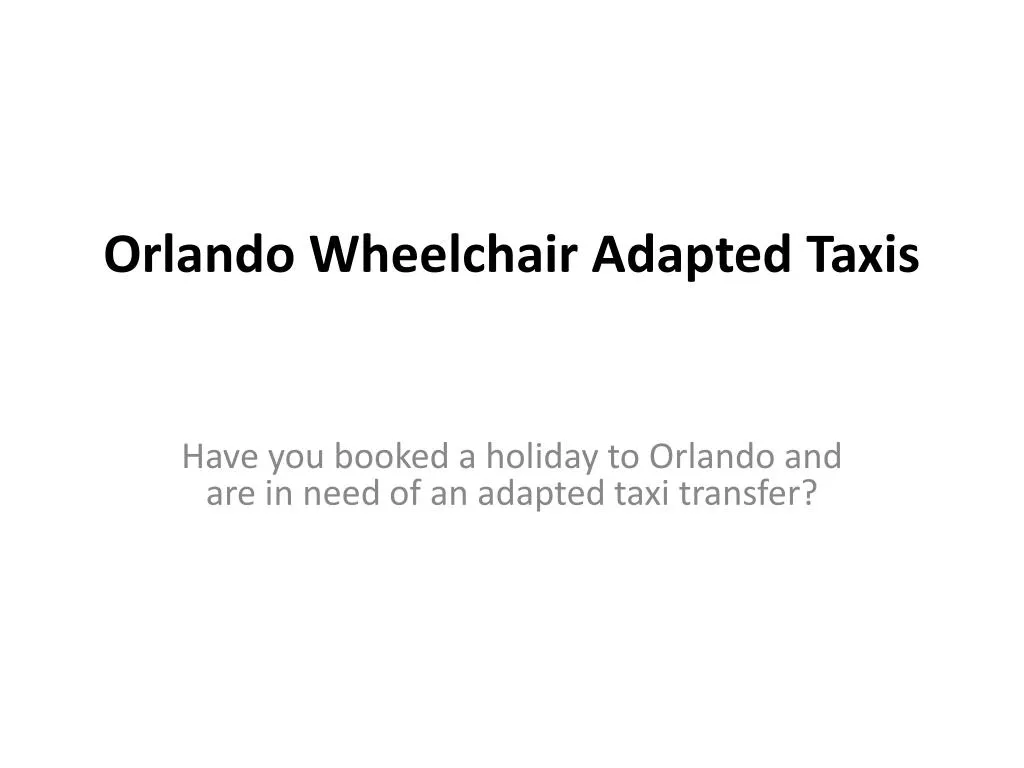 orlando wheelchair adapted taxis n.