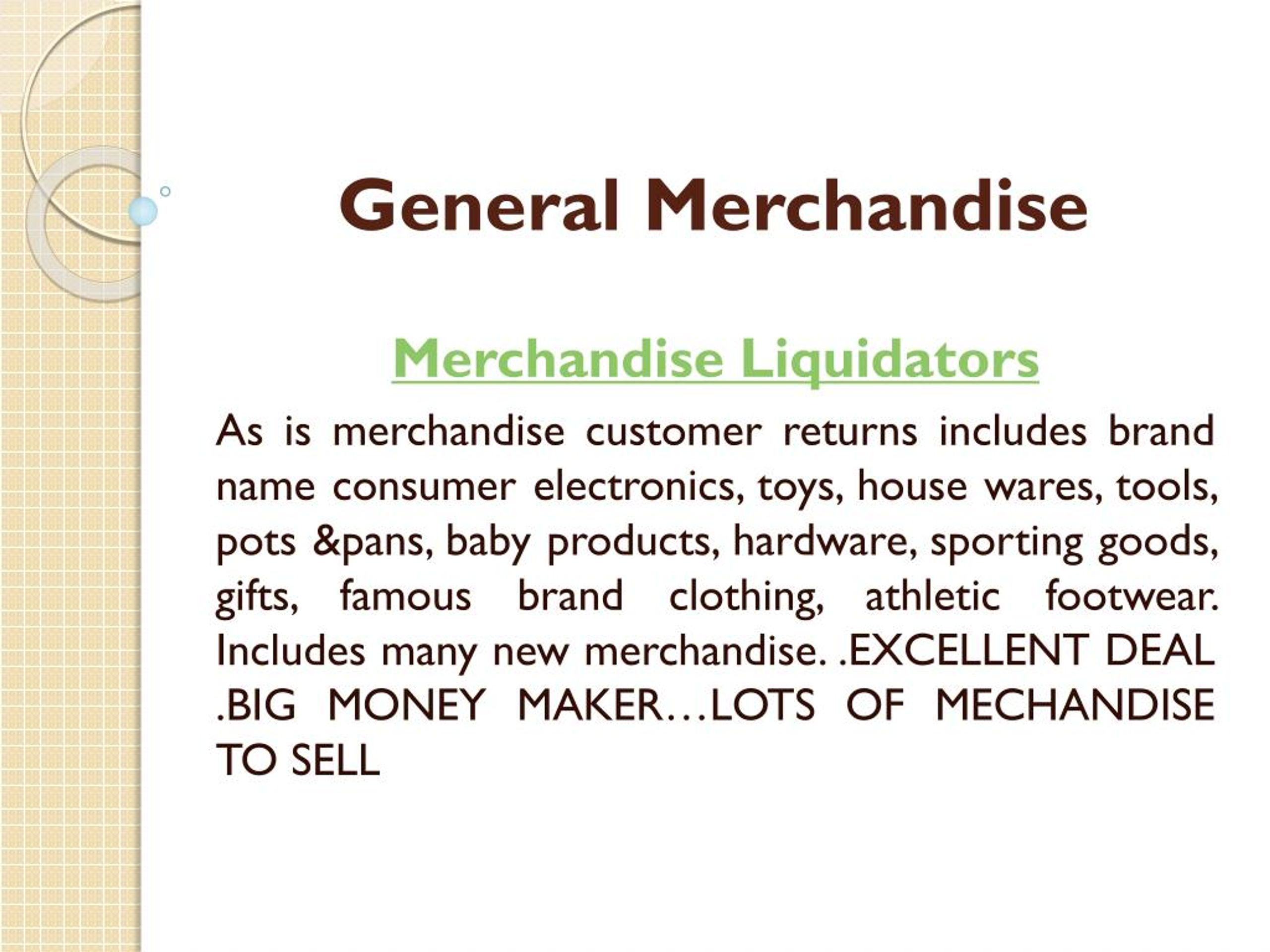 PPT - Wholesalers LiquidatorsCloseout LiquidatorsOverstock Buyers PowerPoint Presentation - ID 