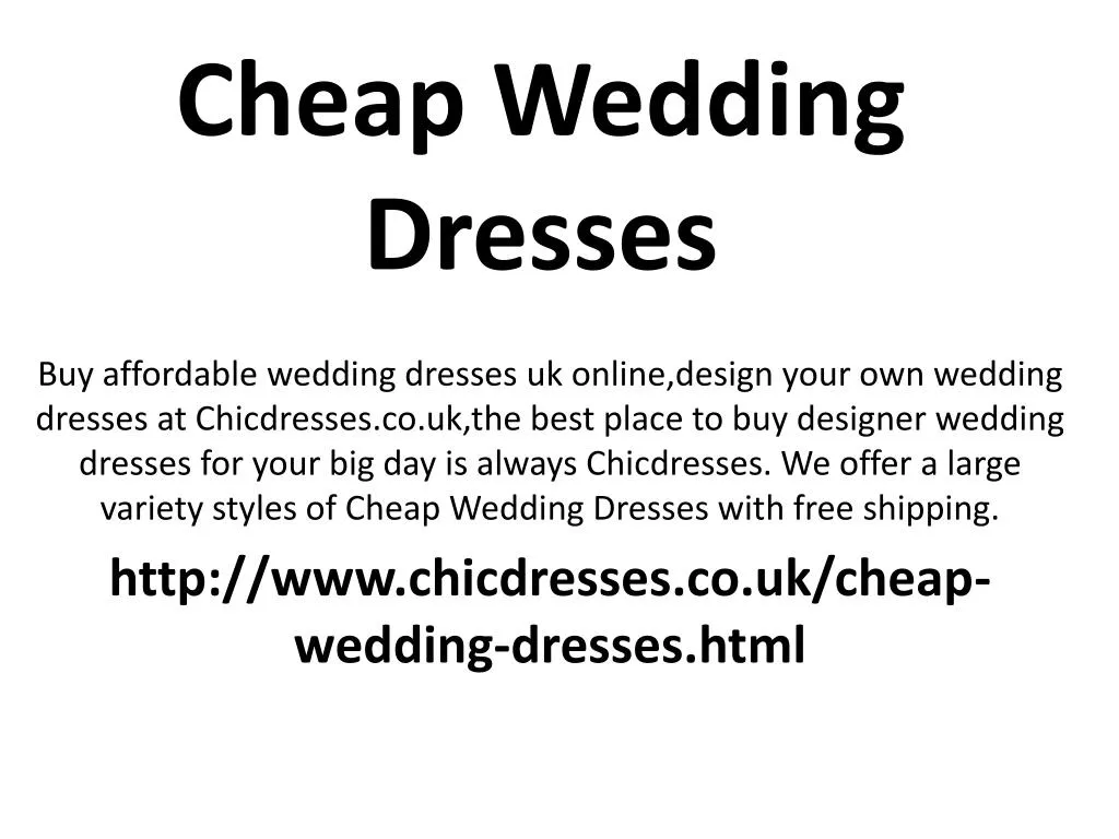 Ppt Cheap Wedding Dresses Under 100 Powerpoint Presentation