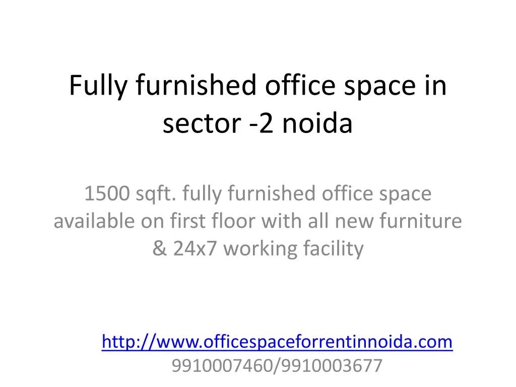 fully furnished office space in sector 2 noida n.