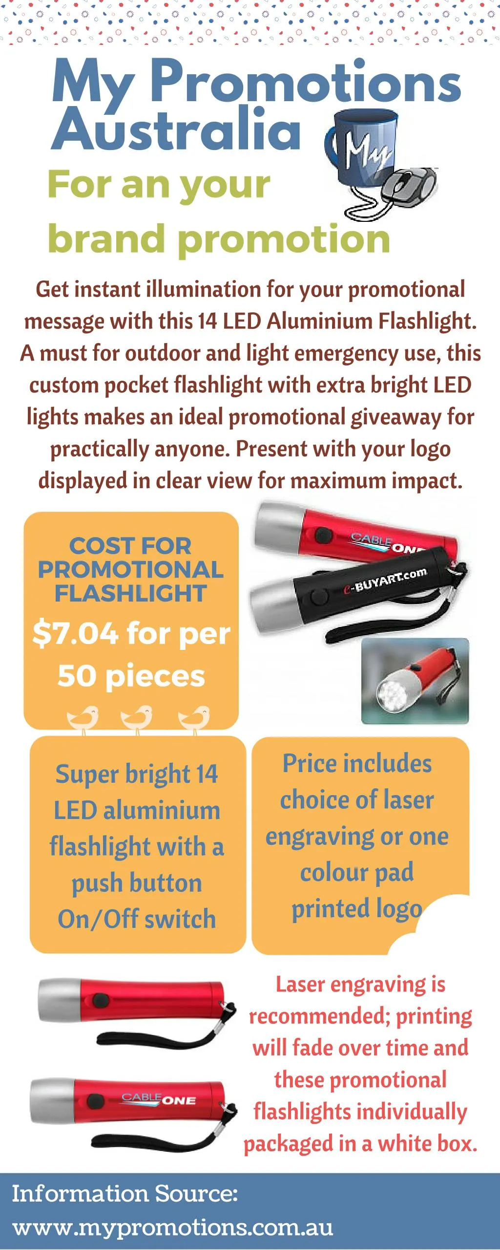 PPT - Custom Printed Promotional 14 Led Aluminium Flashlight PowerPoint ...
